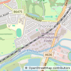 Map of Wakefield, West Yorkshire