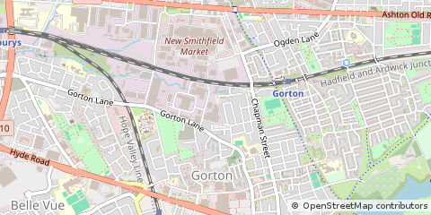 Map of Gorton, Manchester