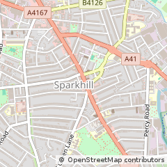 Map of Birmingham, West Midlands