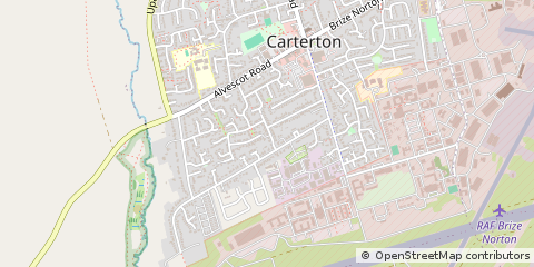 Map of Carterton, Oxon