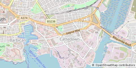 Map of Plymouth, Devon