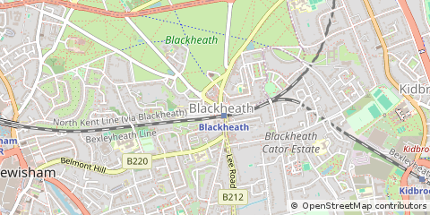 Map of London, South London