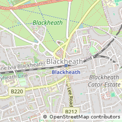 Map of London, South London