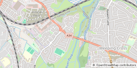 Map of Stafford, Staffordshire
