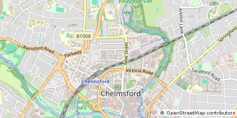 Map of Chelmsford, Essex