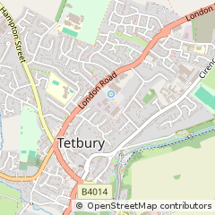 Map of Tetbury, Gloucestershire