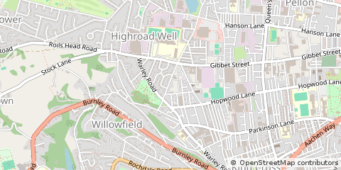 Map of Halifax, West Yorkshire