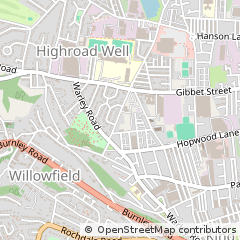 Map of Halifax, West Yorkshire