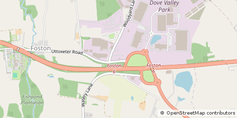 Map of Foston, Derbyshire