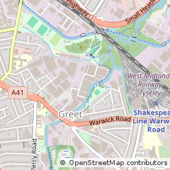 Map of Birmingham, West Midlands