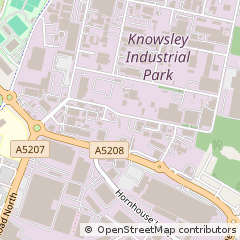 Map of Kirkby Liverpool, Merseyside
