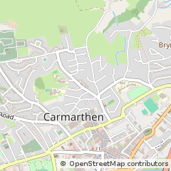 Map of Carmarthen, Carmarthenshire