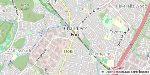 Map of Eastleigh, Hampshire