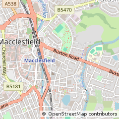Map of Macclesfield, Cheshire