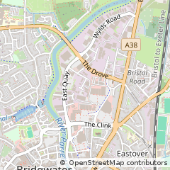 Map of Bridgwater, Somerset