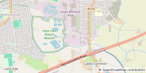 Map of Leigh, Greater Manchester