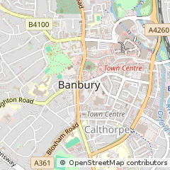 Map of Banbury, Oxfordshire