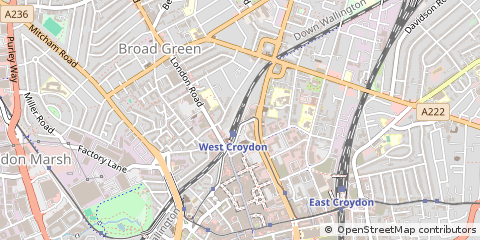 Map of Croydon