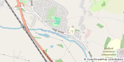 Map of Bedford, Bedfordshire