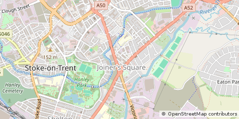Map of Stoke-on-Trent, Staffordshire