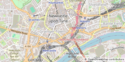 Map of Newcastle Upon Tyne
