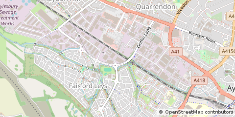Map of Aylesbury, Buckinghamshire