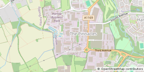 Map of Harlow, Essex
