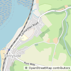Map of Ferryside, Dyfed