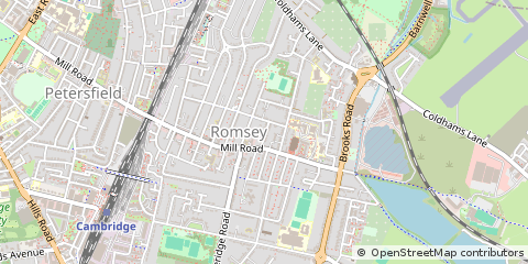 Map of Cambridge, Cambridgeshire