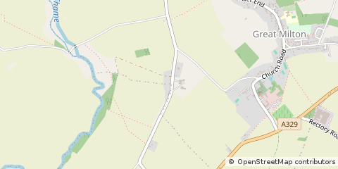 Map of Great Milton, Oxfordshire