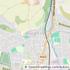 Map of Oldham, Lancashire