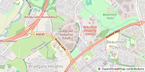 Map of Beaumont Leys, Leicestershire
