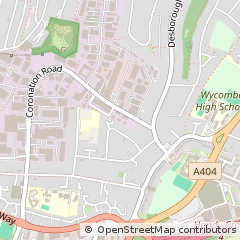 Map of High Wycombe, Buckinghamshire