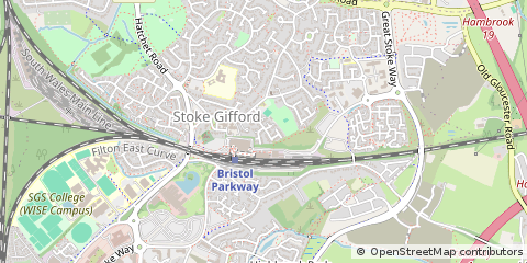 Map of Stoke Gifford, Bristol