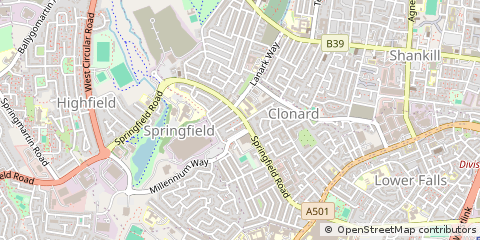 Map of Belfast, Antrim
