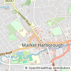 Map of Market Harborough, Leicestershire