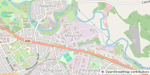 Map of Elgin, Moray