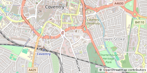 Map of Coventry, West Midlands