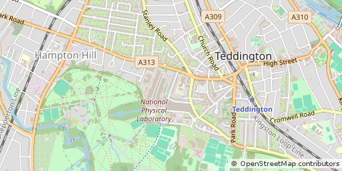 Map of Teddington, Middlesex
