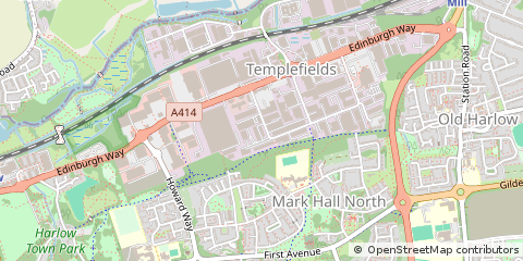 Map of Harlow, Essex