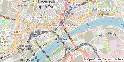 Map of Newcastle Upon Tyne