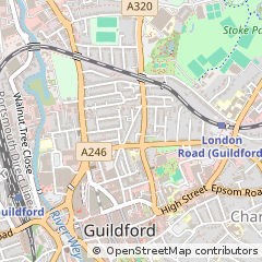 Map of Guildford, Surrey