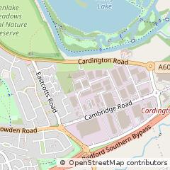 Map of Bedford, Bedfordshire
