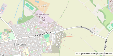 Map of Sawston, Cambridge