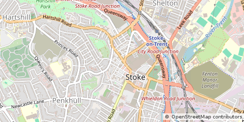 Map of Stoke-on-Trent, Staffordshire