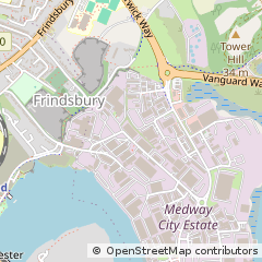 Map of Rochester, Kent