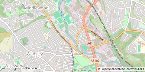 Map of Sheffield, South Yorkshire