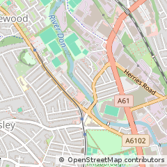Map of Sheffield, South Yorkshire