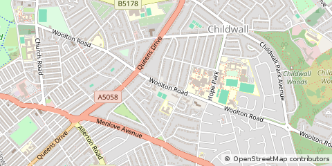 Map of Liverpool, Merseyside