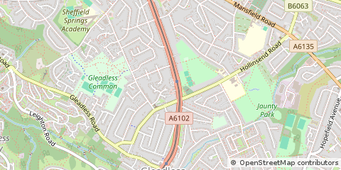 Map of Sheffield